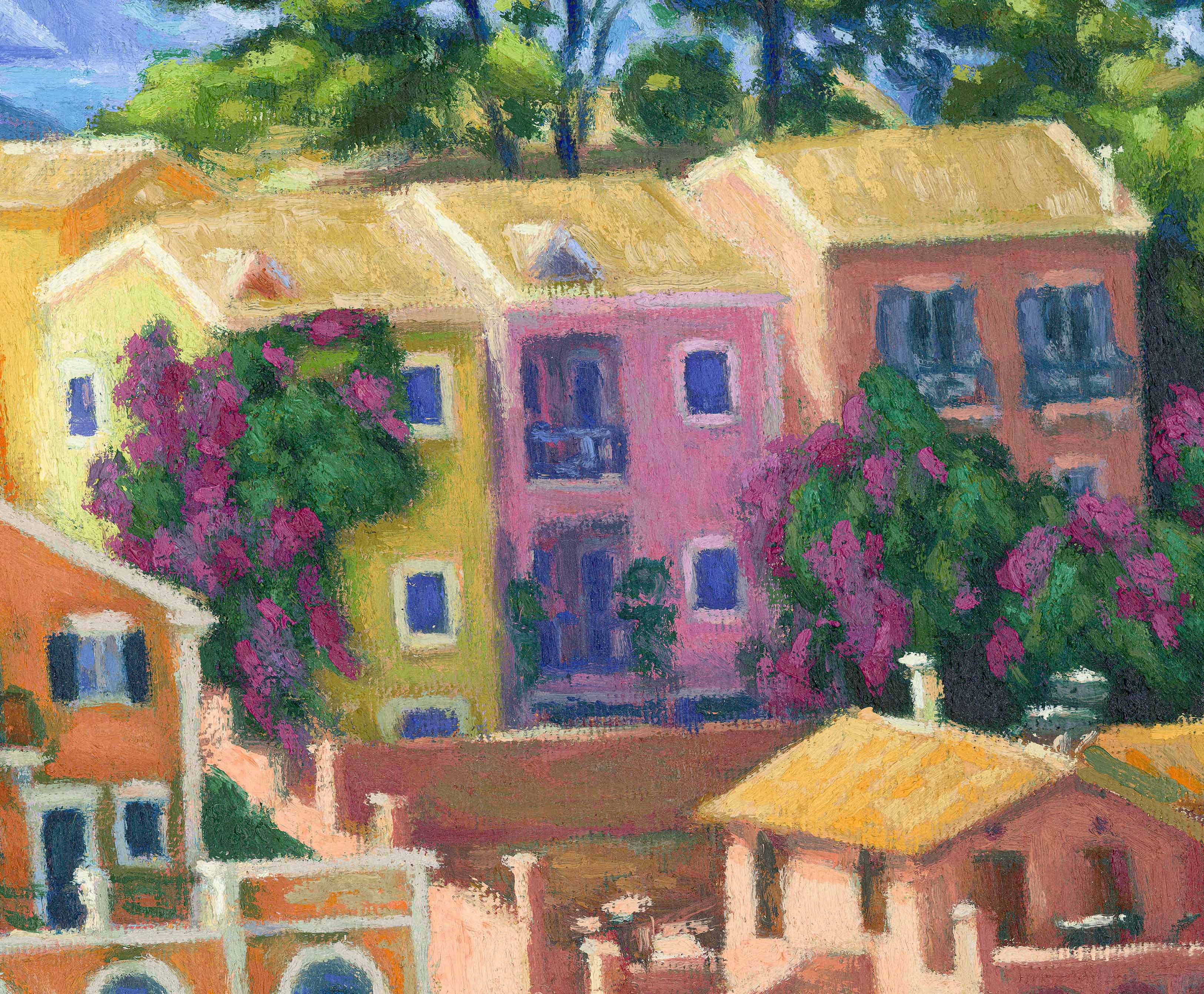 Zac Zorbas painting of Kefalonia summer